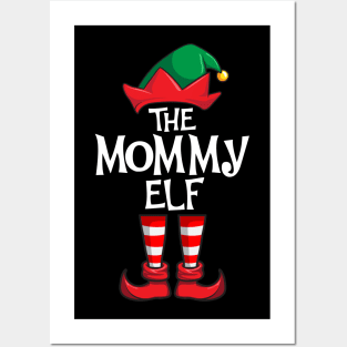 Mommy Elf Matching Family Christmas Mom Posters and Art